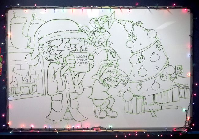 650x456 Christmas Party Drawings - Christmas Party Drawing