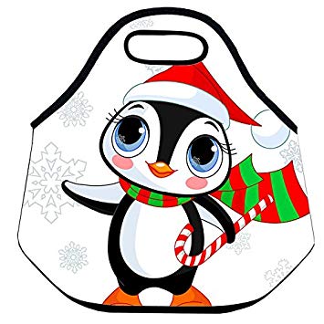355x355 Estrellaw Drawing Of A Cute Christmas Penguin Lunch Bag - Christmas Penguin Drawing