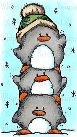 310x550 Pile Of Penguins - Christmas Penguin Drawing