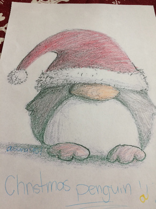 320x427 This Is My Christmas - Christmas Penguin Drawing
