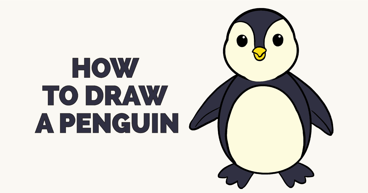 1200x628 Easy Christmas Penguin Drawing Archives - Christmas Penguin Drawing