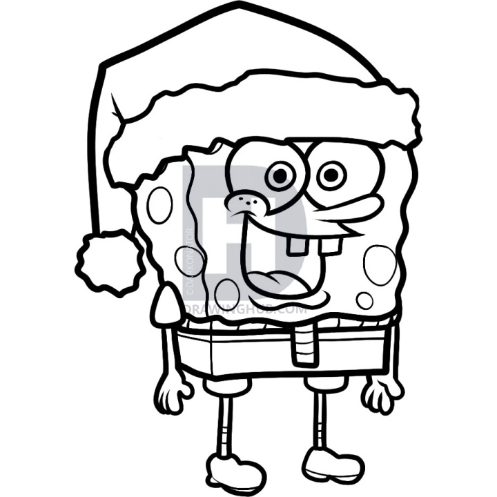 720x720 How To Draw Christmas Spongebob, Christmas Spongebob, Step - Christmas Pics Drawing