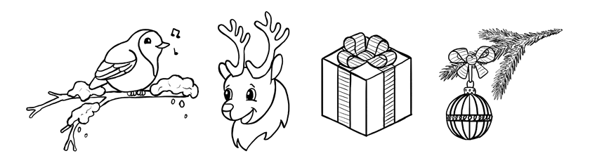 850x232 How To Draw Simple Christmas Icons With Videos! - Christmas Pics Drawing