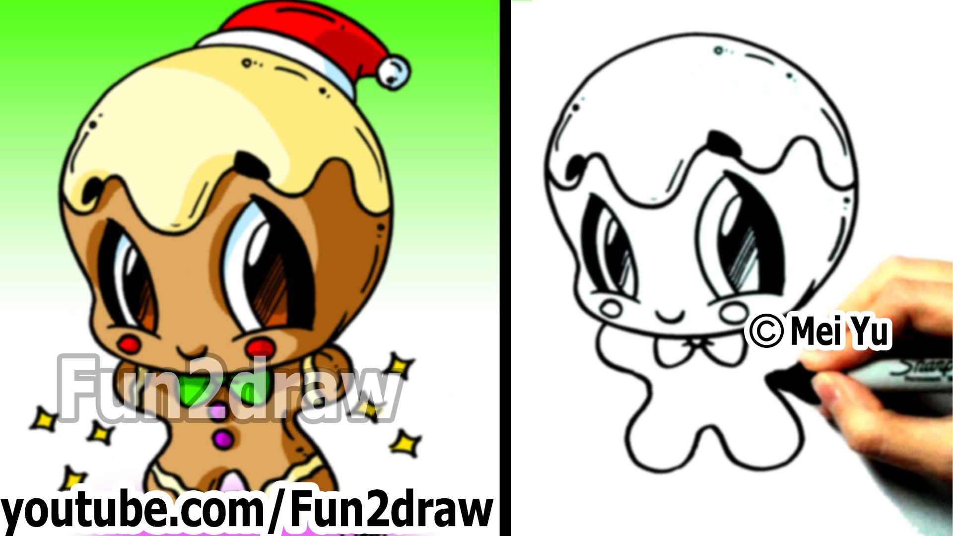 1920x1080 Cute Easy Christmas Drawings Fun For Christmas Halloween - Christmas Pictures Drawing