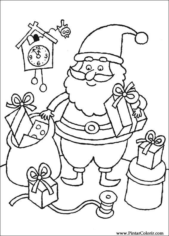 567x794 Drawings To Paint Colour Christmas - Christmas Pictures Drawing