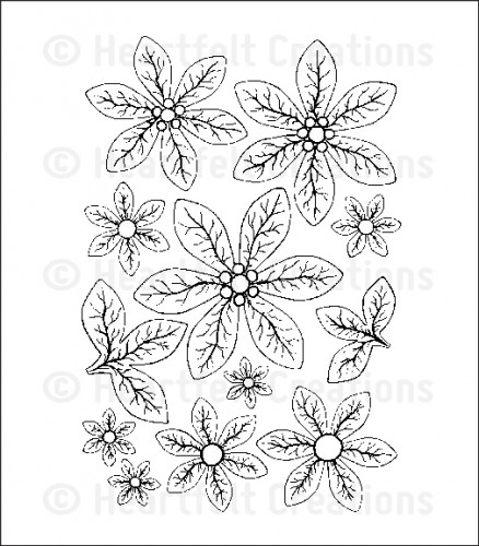 438x500 Heartfelt Creations - Christmas Poinsettia Drawing