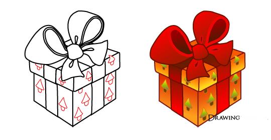 540x280 Gift Drawing For Christmas Halloween Holidays Wizard - Christmas Present Drawing
