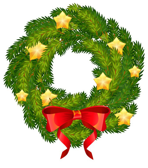 600x679 Create A Detailed, Festive Christmas Wreath In Adobe Illustrator - Christmas Reef Drawing