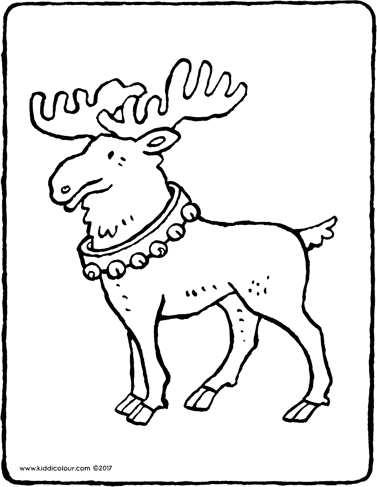1240x1600 Father Christmas' Reindeer - Christmas Reindeer Drawing