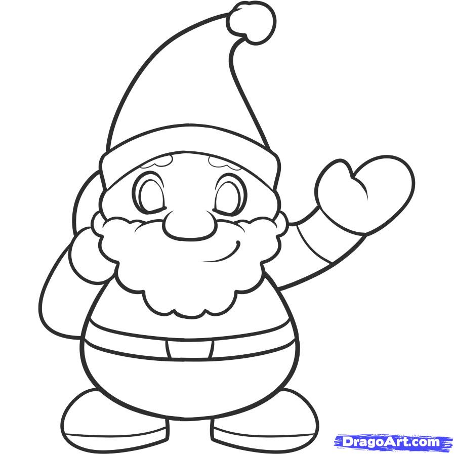 Christmas Santa Drawing