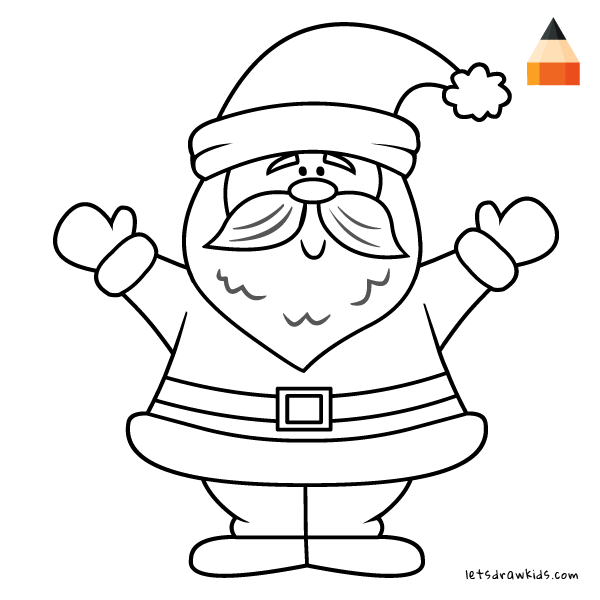 600x600 How To Draw Santa Claus - Christmas Santa Drawing