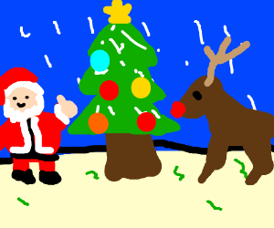 300x250 Christmas Scene Drawing - Christmas Scene Drawing