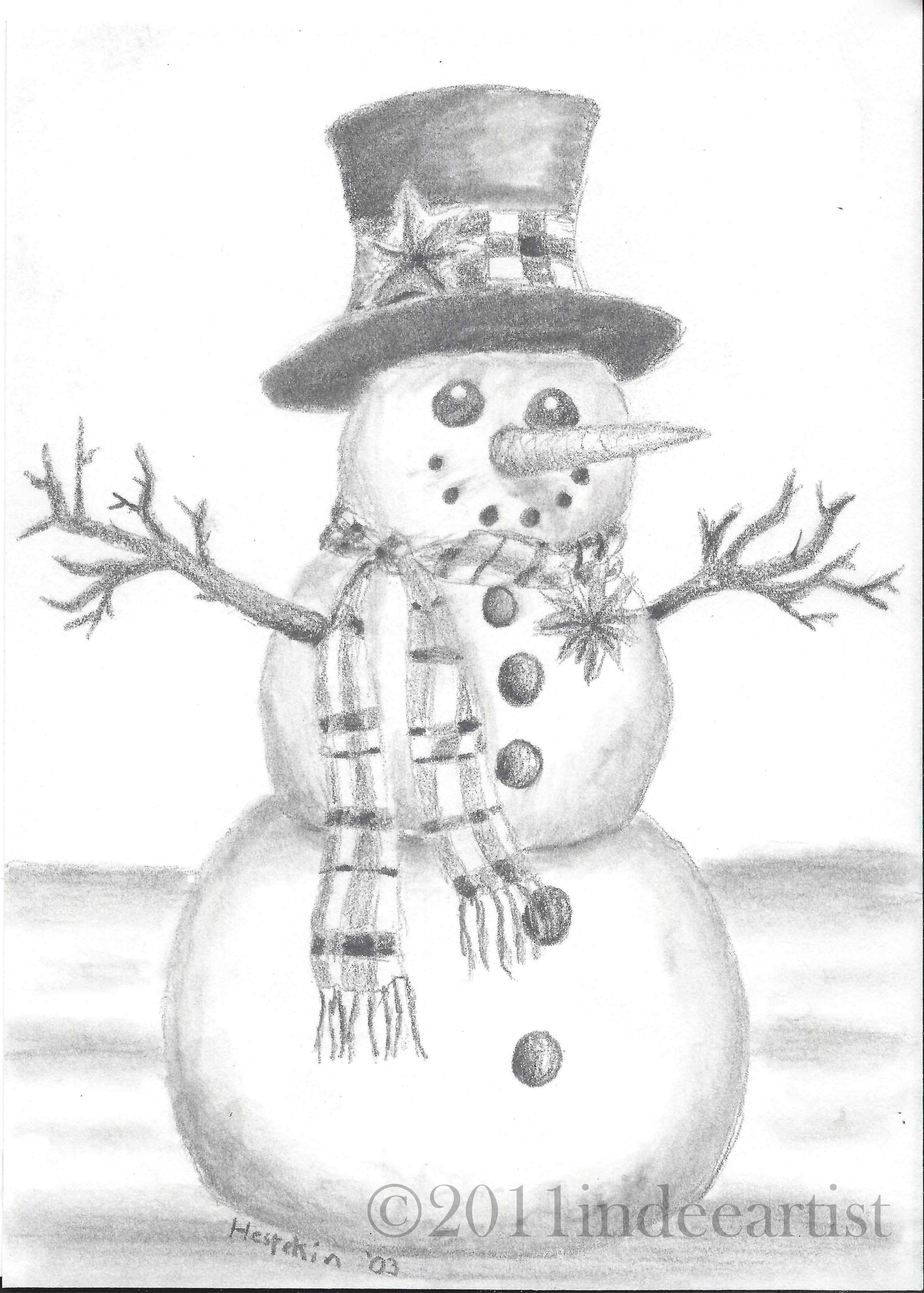 3005x4206 How To Draw A Christmas Scene - Christmas Scene Drawing
