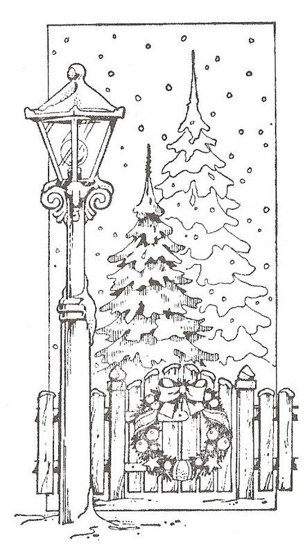 440x800 Christmas Coloring - Christmas Scene Drawing Ideas