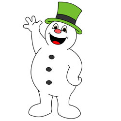 250x250 frosty the snowman drawing lesson - Christmas Snowman Drawing