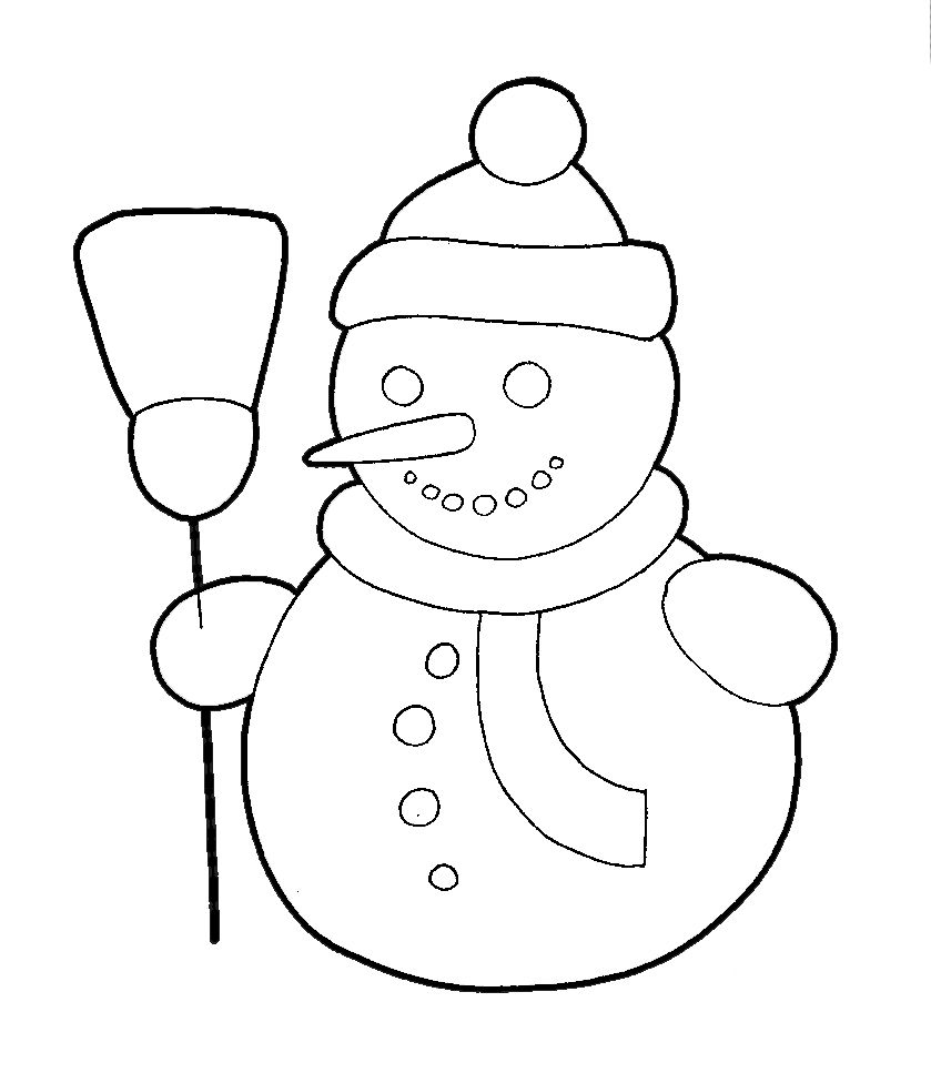 839x976 How To Draw A Snowman With Easy Step - Christmas Snowman Drawing