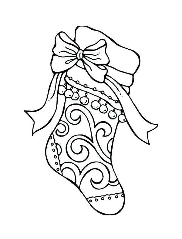 600x790 christmas socks coloring pages sock colouring for kids cars - Christmas Sock Drawing
