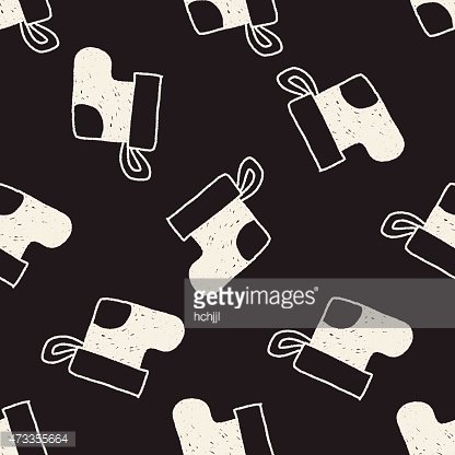 416x416 christmas socks doodle drawing seamless pattern background stock - Christmas Socks Drawing