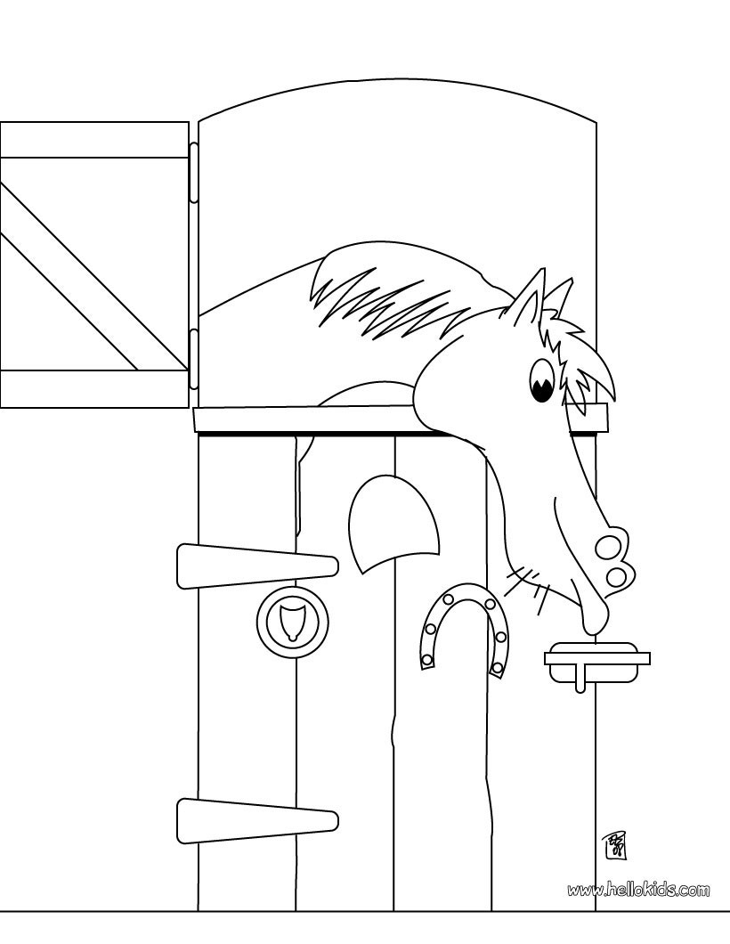 820x1060 Christmas Stable Coloring - Christmas Stable Drawing