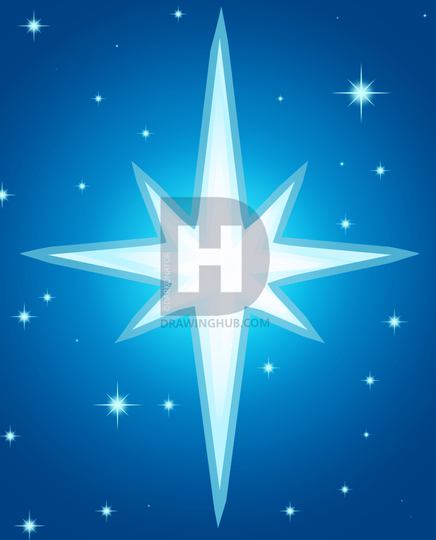883x1092 how to draw a christmas star, step - Christmas Star Drawing