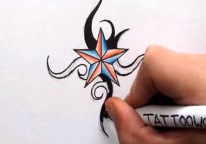 300x210 How To Draw Cool Stars Draw Stars How To Draw A Christmas - Christmas Star Drawing