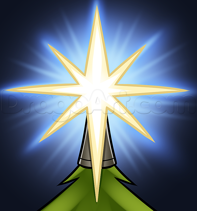 Christmas Star Drawing at PaintingValley.com | Explore collection of ...