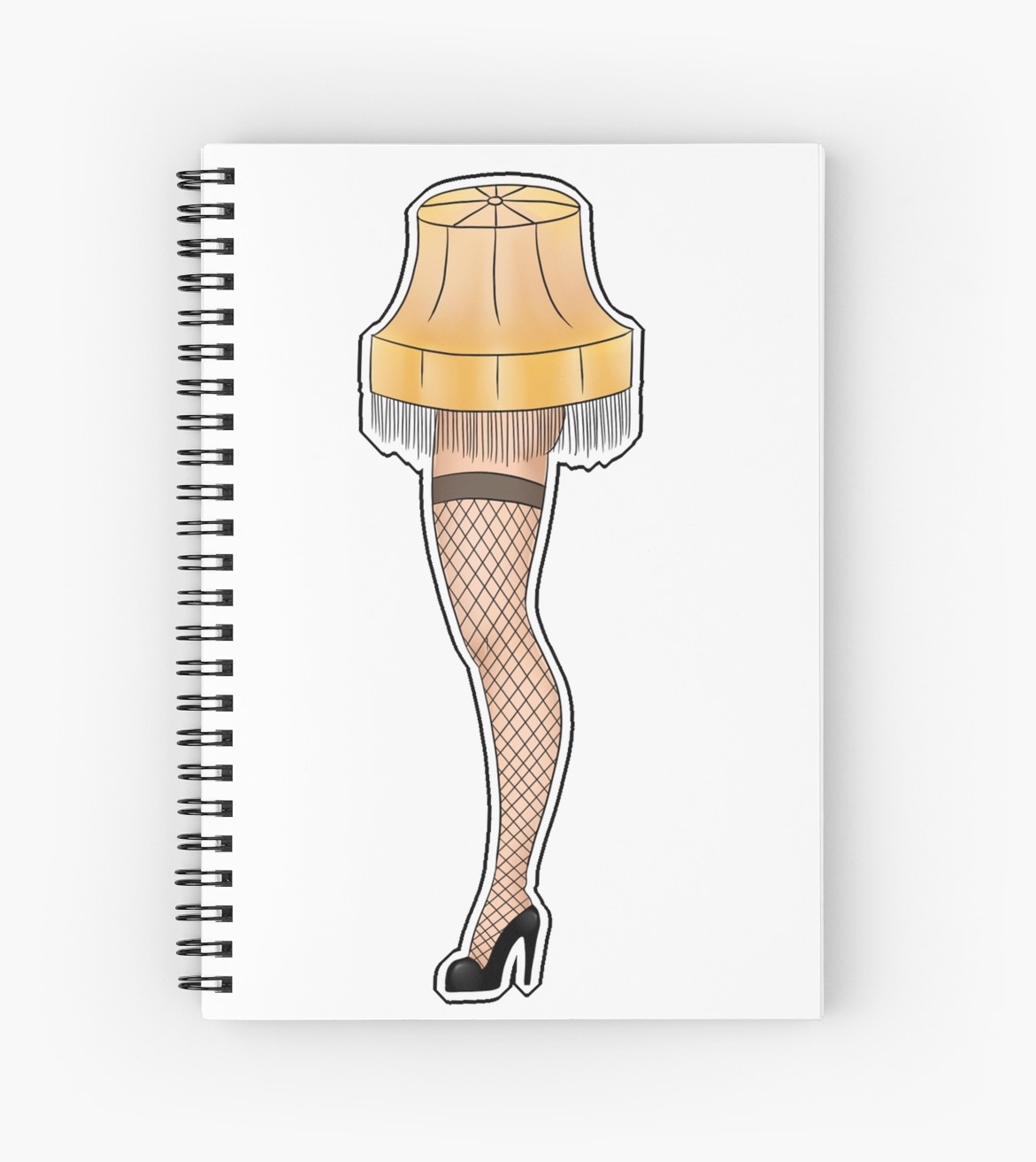 1171x1313 Christmas Story Leg Lamp Spiral Notebooks - Christmas Story Drawing