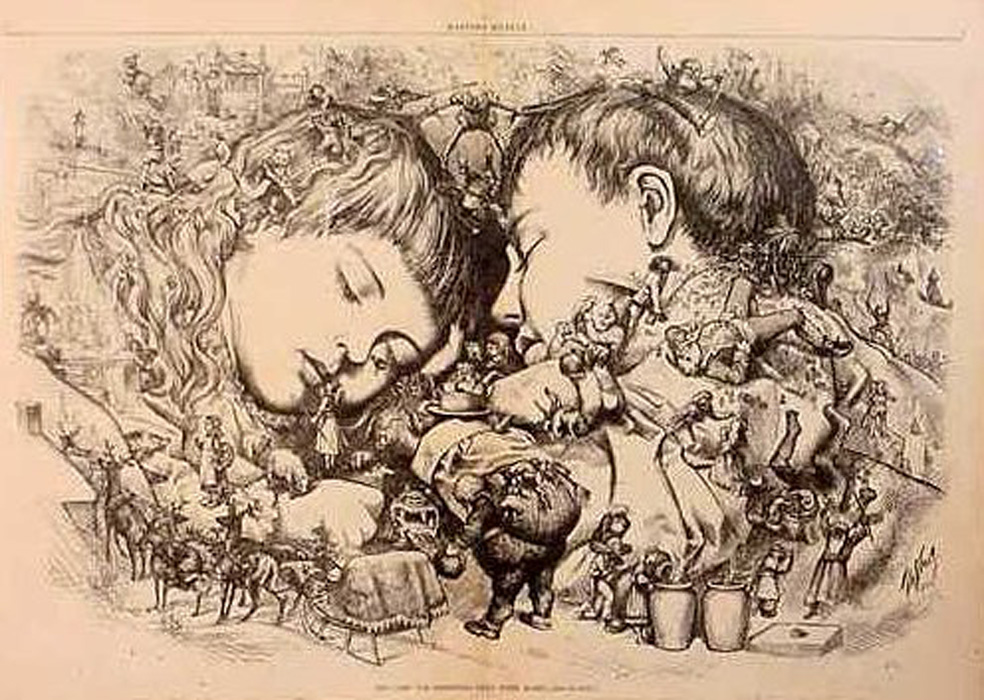 984x700 thomas nast the same old christmas story over again - Christmas Story Drawing