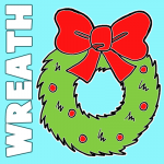 150x150 how to draw christmas stuff how to draw cartoon christmas wreaths - Christmas Stuff Drawing