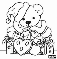Christmas Teddy Bear Drawing