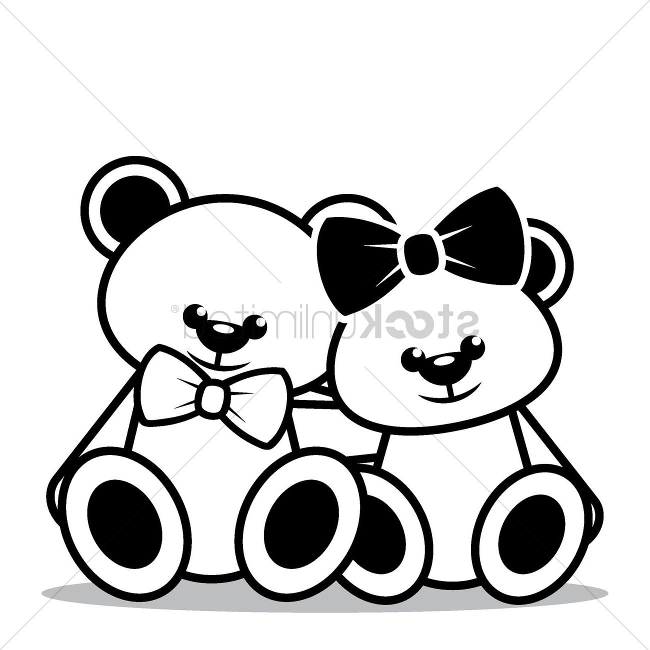 1300x1300 Top Teddy Bear Drawings Vector Free Free Vector Art, Images - Christmas Teddy Bear Drawing