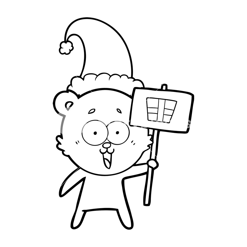 1000x1000 Laughing Christmas Teddy Bear Cartoon Royalty Free Stock Image - Christmas Teddy Bear Drawing