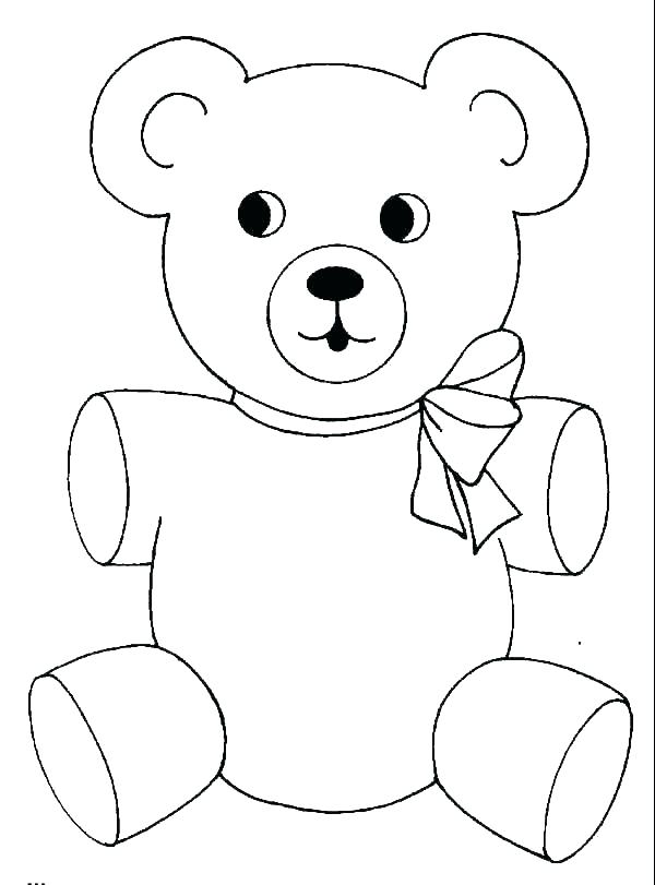 600x811 Bear Pictures To Color Teddy Bear Color - Christmas Teddy Bear Drawing