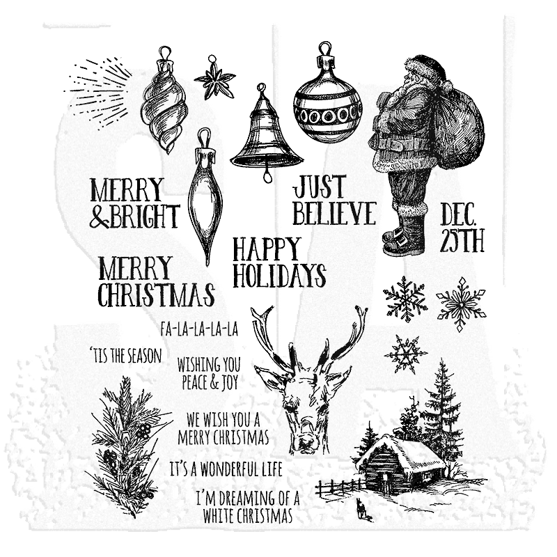 800x800 tim holtz cling mount stamps - Christmas Themed Drawings