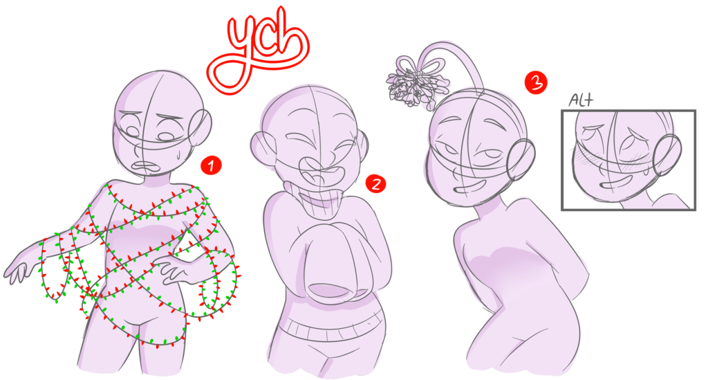 1024x549 ych auction - Christmas Themed Drawings