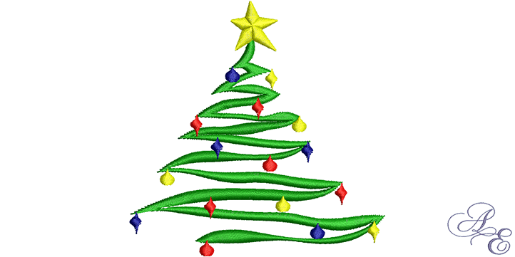 722x361 Christmas Tree Decorated - Christmas Tree Decoration Drawing