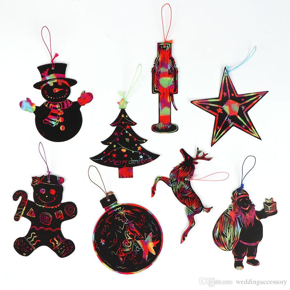 1001x1001 magic color scratch christmas tree ornaments kids diy paper - Christmas Tree Decoration Drawing