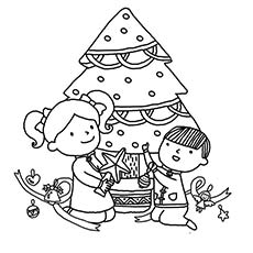 Christmas Tree Decoration Drawing at PaintingValley.com | Explore ...