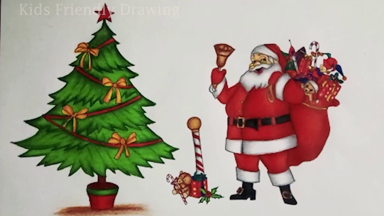 1280x720 Christmas Drawings - Christmas Tree Drawing