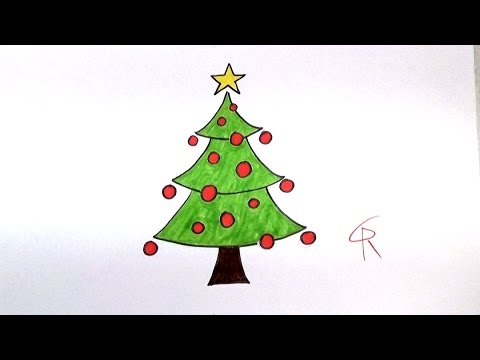 480x360 Learn How To Draw A Festive Cartoon Christmas Tree - Christmas Tree Drawing Design
