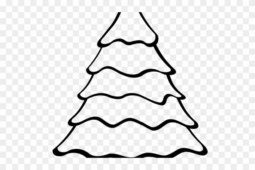 840x560 Christmas Tree Drawing Outline Step - Christmas Tree Drawing Easy