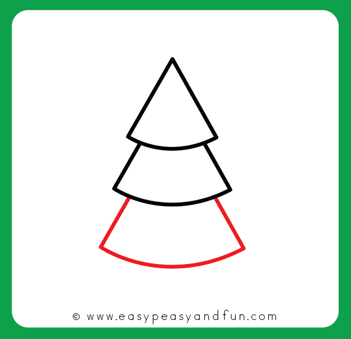 How To Draw A Christmas Tree Step By Step Simple