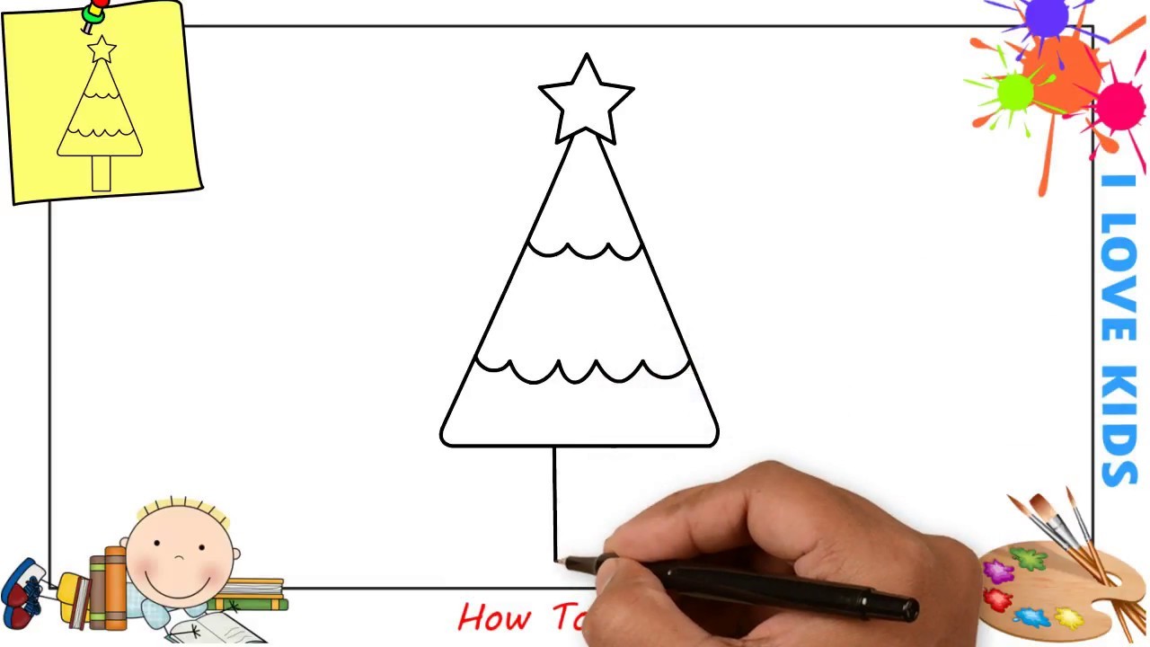 Christmas Tree Drawing Easy at PaintingValley.com | Explore collection ...
