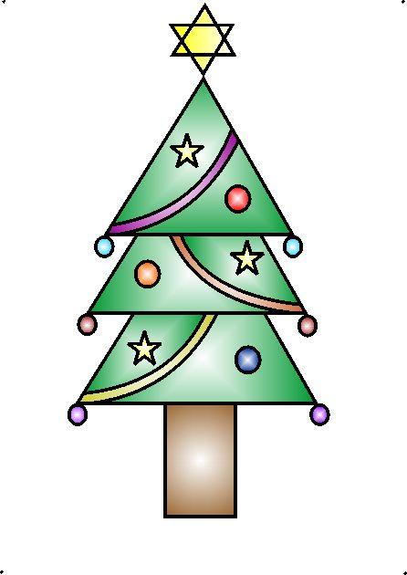 446x630 How To Draw A Decorative Christmas Tree Using Geometrical Shapes - Christmas Tree Drawing Easy