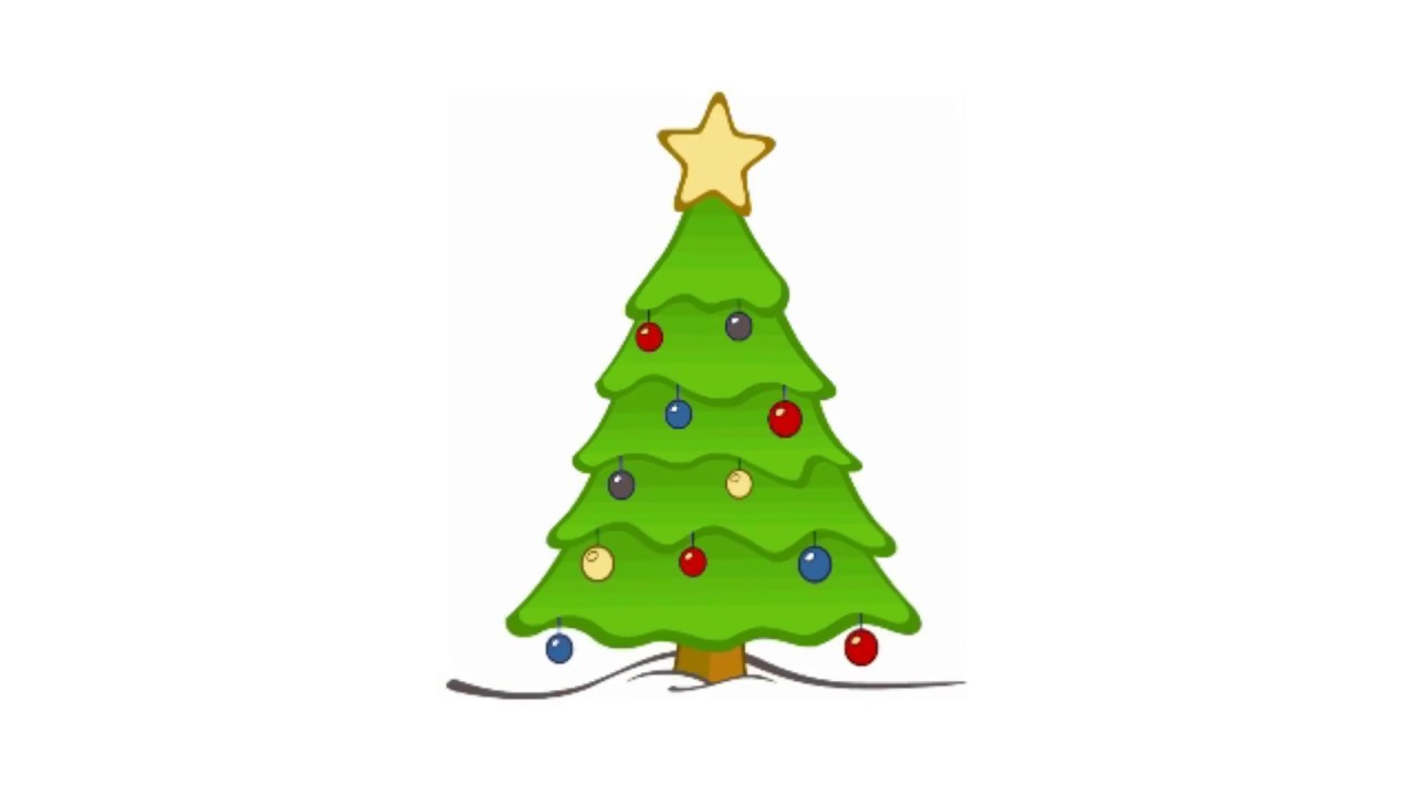 1280x720 How To Draw And Color Christmas Tree Drawing And Coloring - Christmas Tree Drawing For Coloring