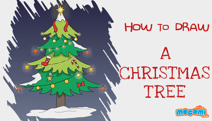 700x401 How To Draw A Christmas Tree - Christmas Tree Drawing For Kids