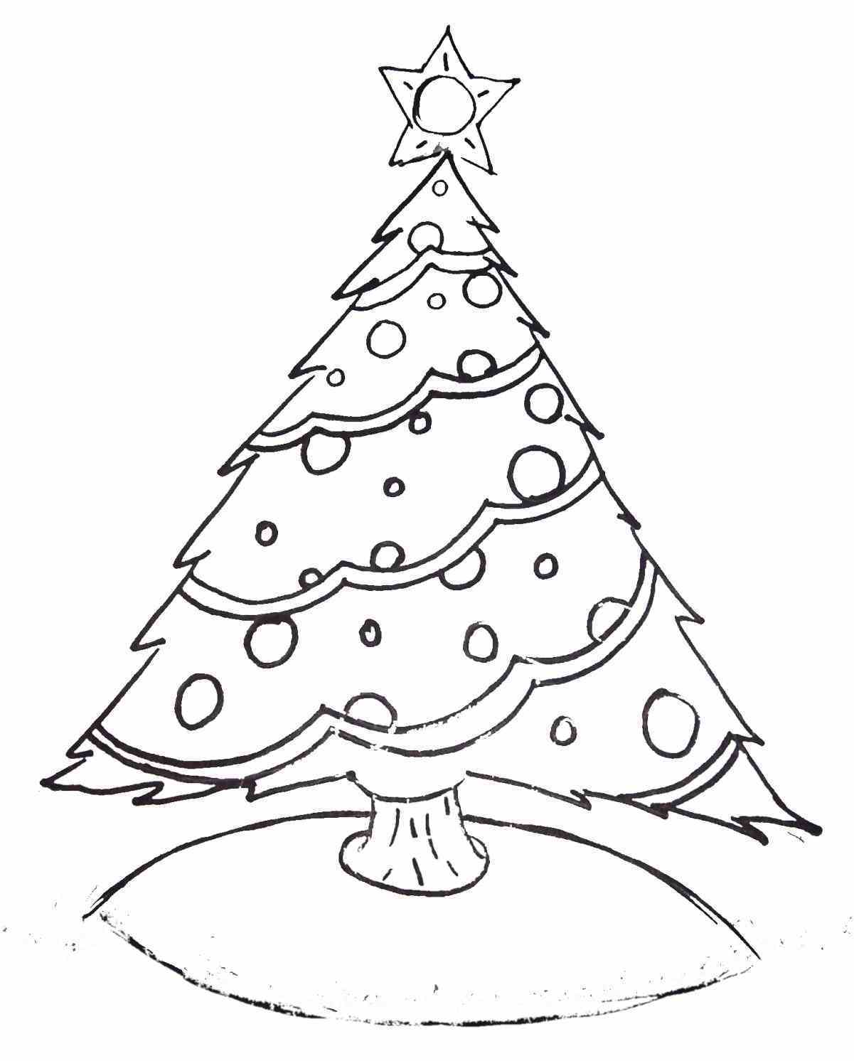 1201x1492 Christmas Tree Drawing Simple - Christmas Tree Drawing For Kids