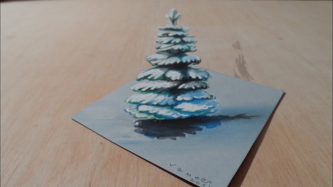 1280x720 Drawing Christmas Tree - Christmas Tree Drawing Images