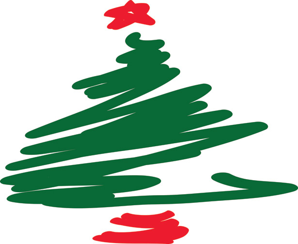 615x504 Freehand Christmas Tree Drawing Free Stock Photo - Christmas Tree Drawing Images