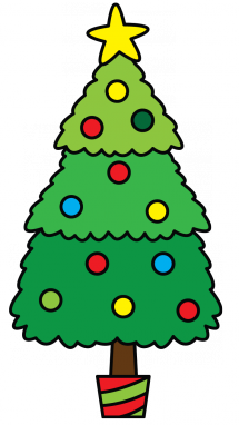 215x382 How To Draw A Christmas Tree, Easy Step - Christmas Tree Drawing Images